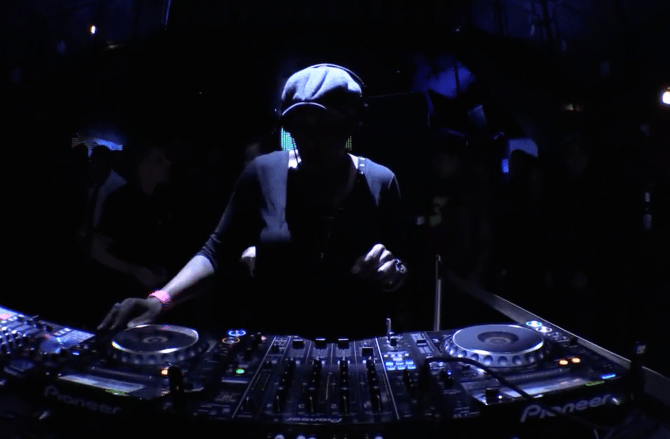Photo of set DJ Heather.