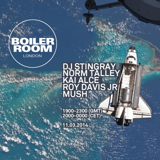 Flyer for event London: DJ Stingray, Norm Talley, Kai Alcé, Roy Davis Jr, Mush.