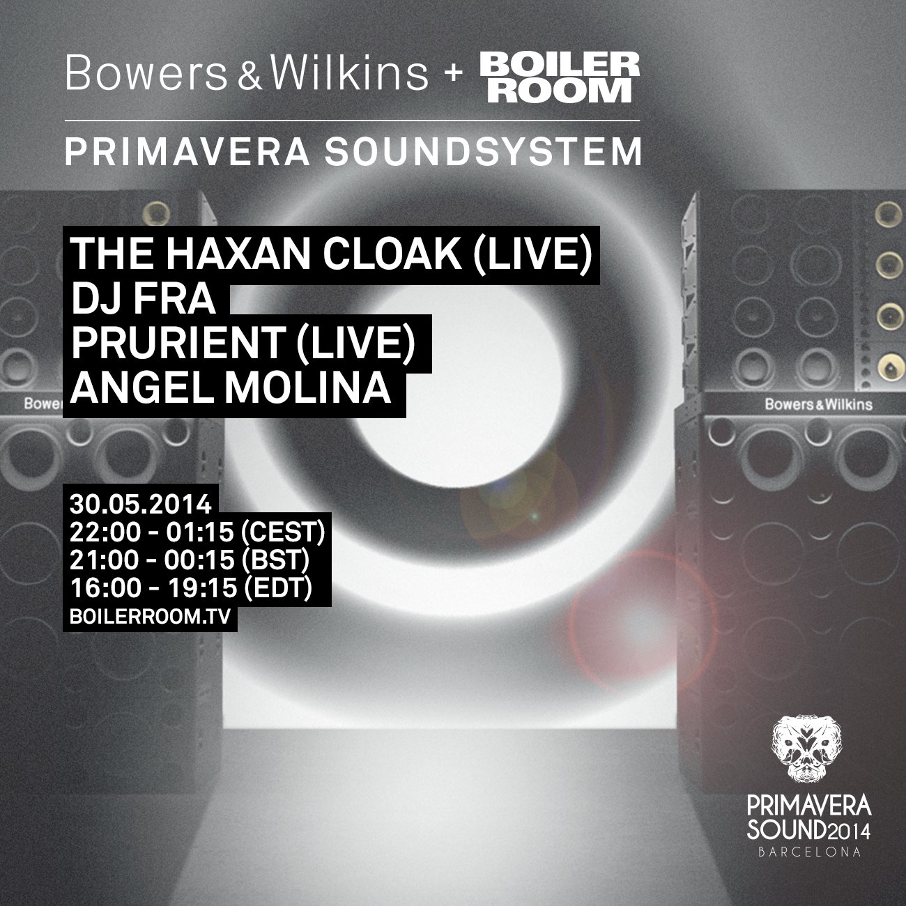 Flyer for event Bowers & Wilkins + Boiler Room Primavera Soundsystem: Day Two.