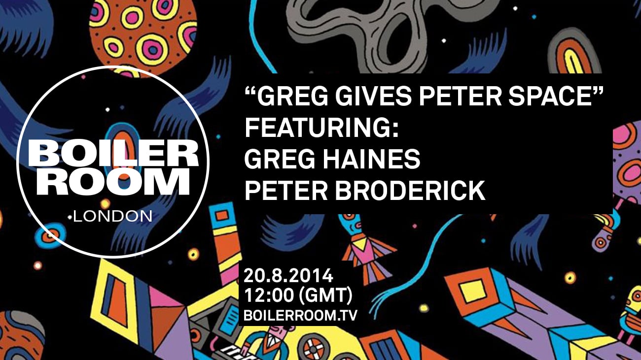 Flyer for event In Stereo: Greg Gives Peter Space .