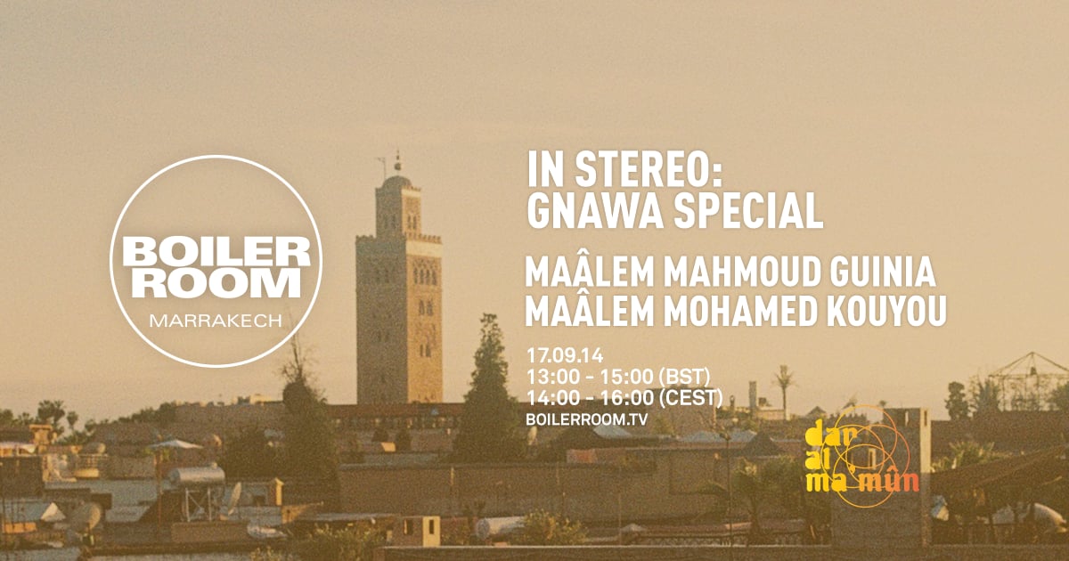 Flyer for event In Stereo: Gnawa Special.