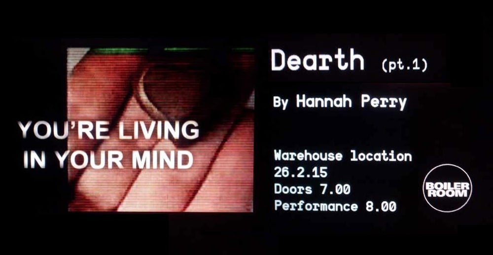 Flyer for event Dearth part 1.