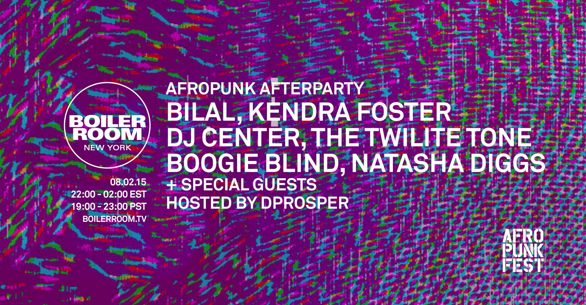 Flyer for event Afropunk After Dark: Bilal & Friends.