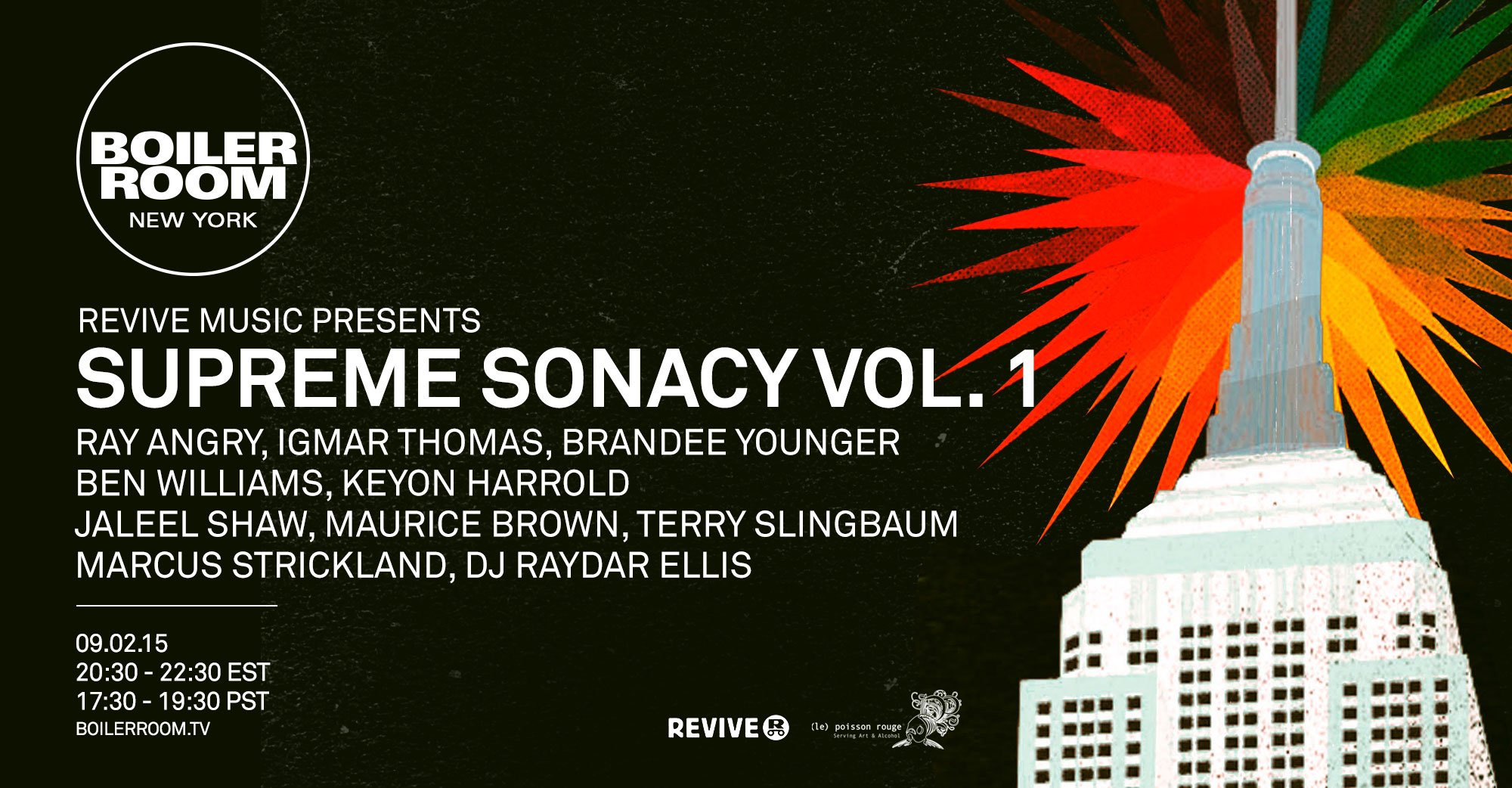 Flyer for event Revive Music: Supreme Sonacy Vol. 1.