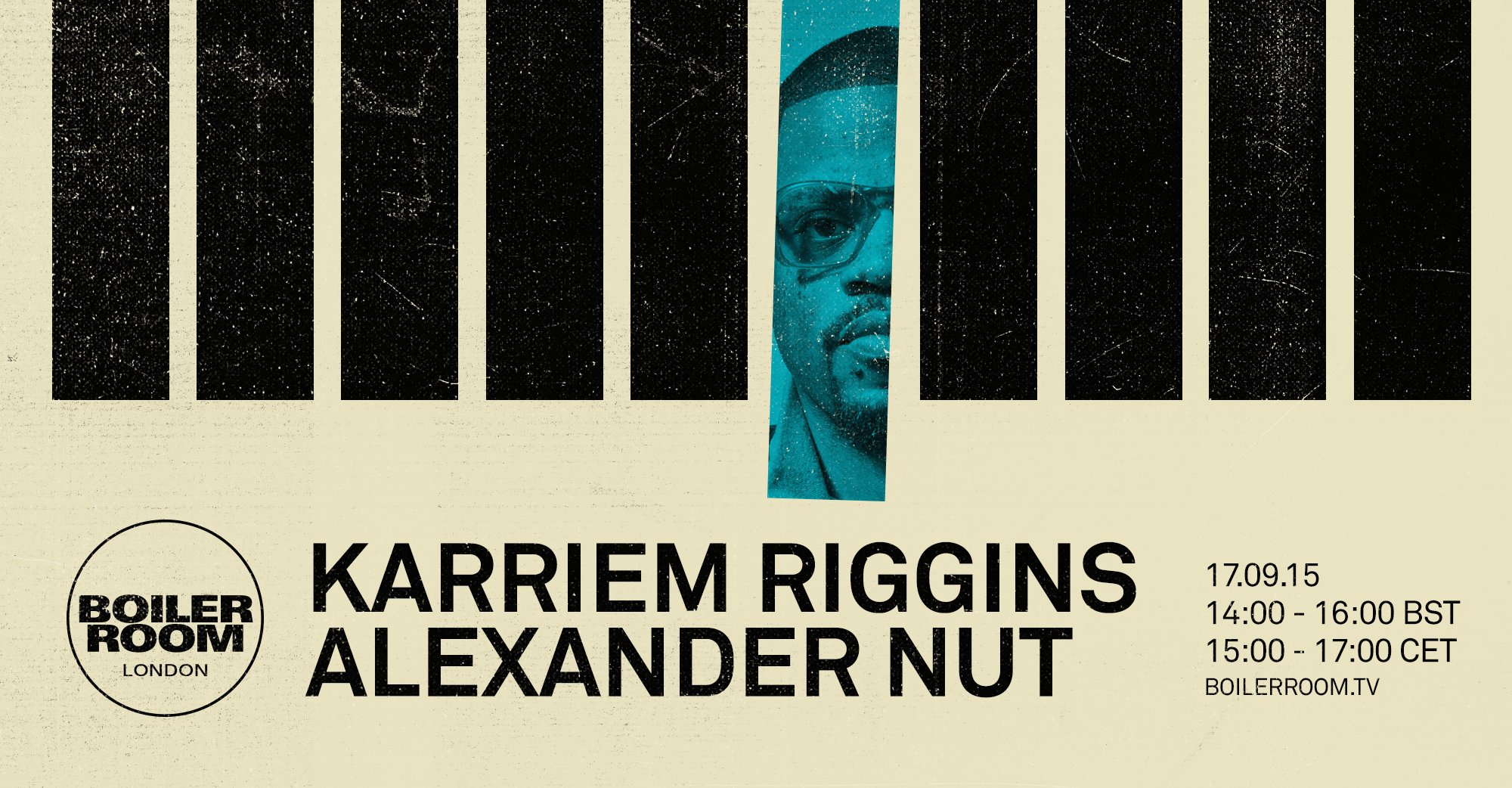 Flyer for event London: Karriem Riggins & Alexander Nut.