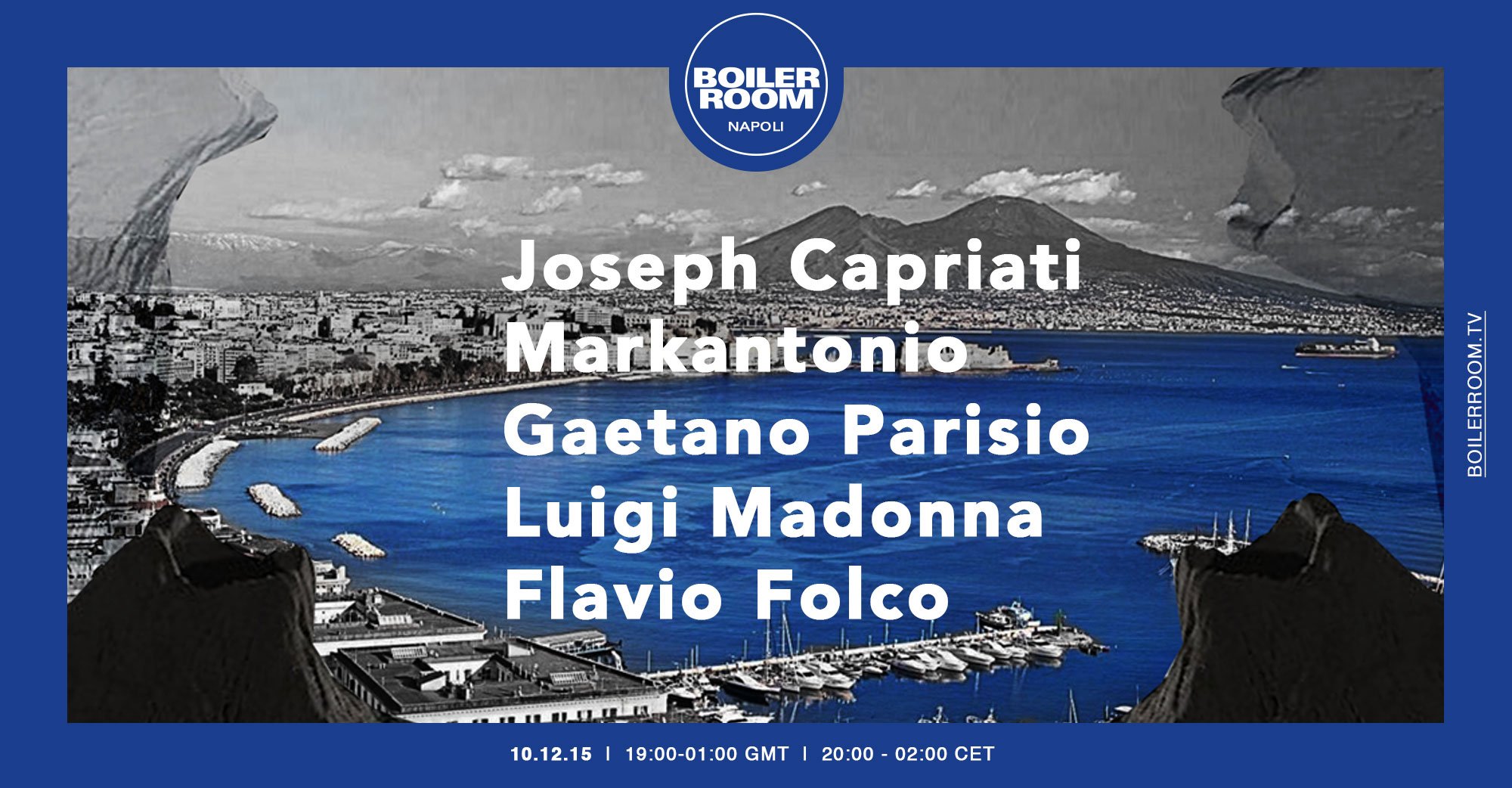 Flyer for event Napoli: Joseph Capriati, Markantonio, Gaetano Parisio, Luigi Madonna, Flavio Folco.