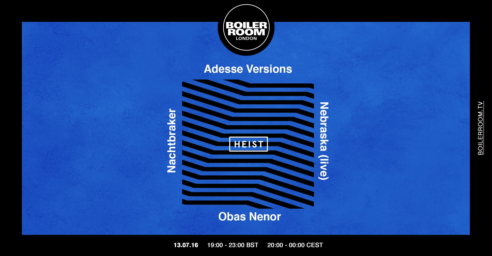 Flyer for event London: Heist Recordings Takeover.
