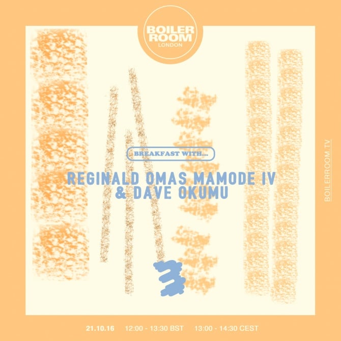 Flyer for event Breakfast with Reginald Omas Mamode IV & Dave Okumu.