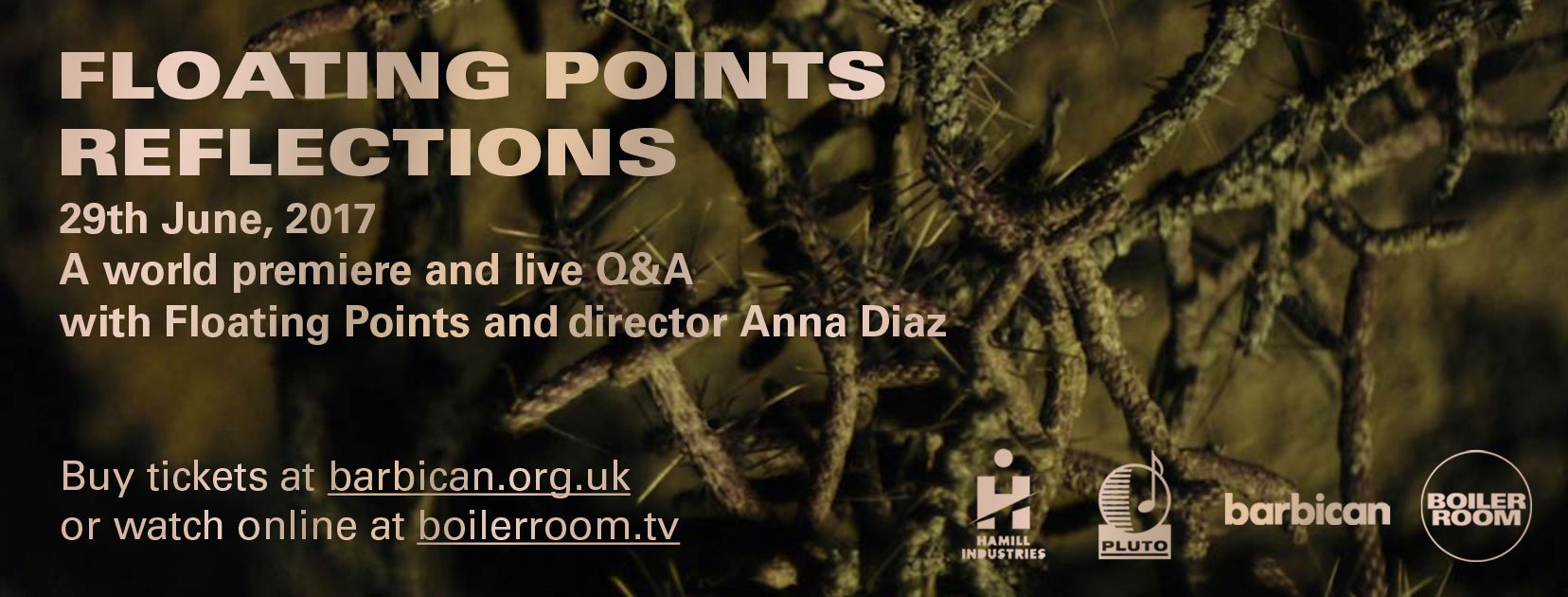 Flyer for event Floating Points - 'Reflections'.
