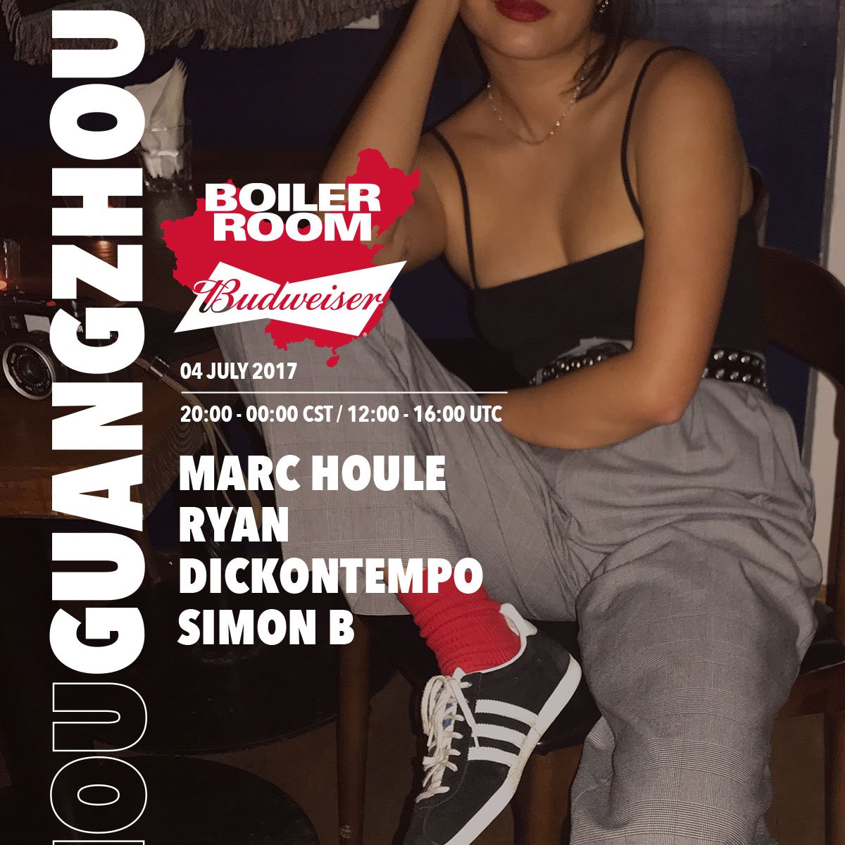 Flyer for event Boiler Room x Budweiser: Guangzhou.