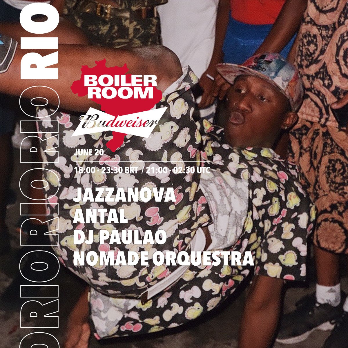Flyer for event Boiler Room x Budweiser: Rio.