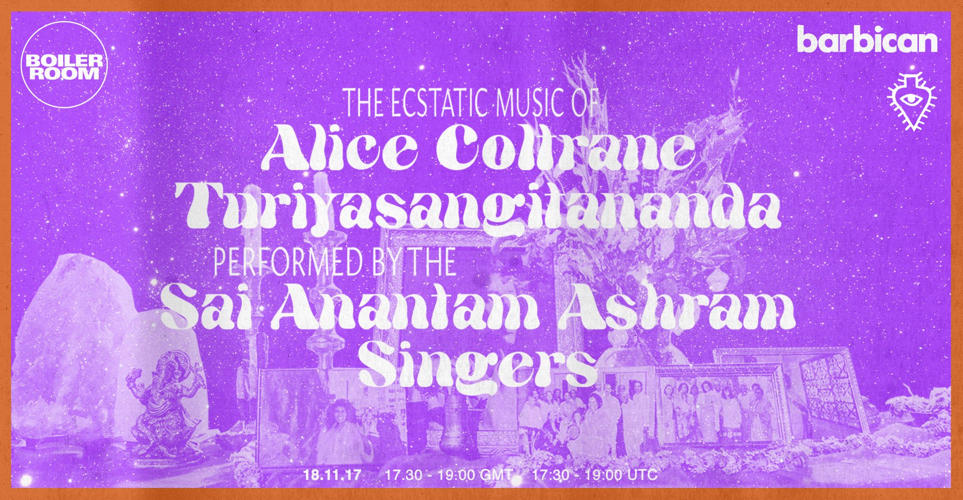 Flyer for event The Ecstatic Music Of Alice Coltrane Turiyasangitananda.