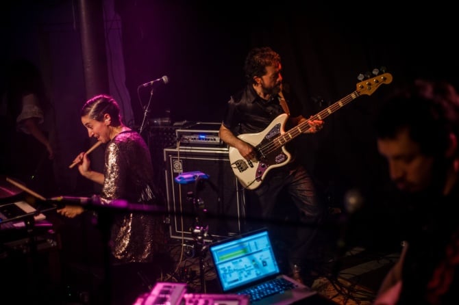 Photo of set Meridian Brothers.