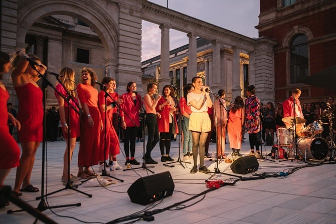Flyer for event Deep Throat Choir - Live at the V&A.