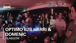 Flyer for event Optimo b2b Harri & Domenic.
