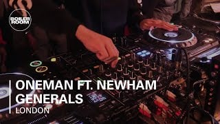 Flyer for event Oneman ft. Newham Generals.