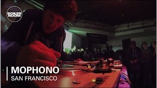 Flyer for event Mophono Boiler Room San Francisco DJ Set.