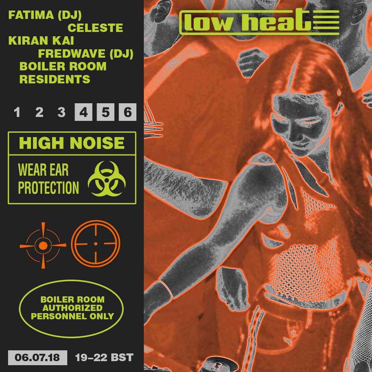 Flyer for event Low Heat 009.