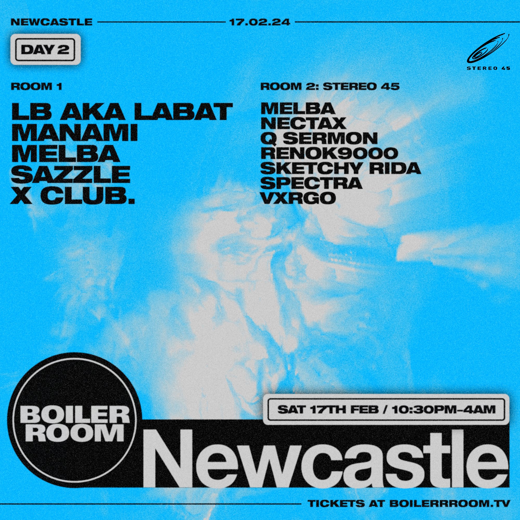 Flyer for event Newcastle | Saturday.
