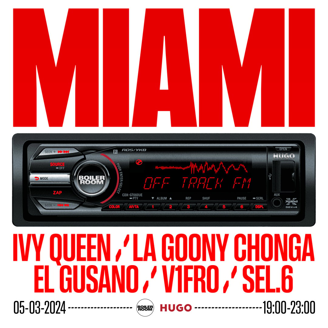 Flyer for event Boiler Room x Hugo: Miami.