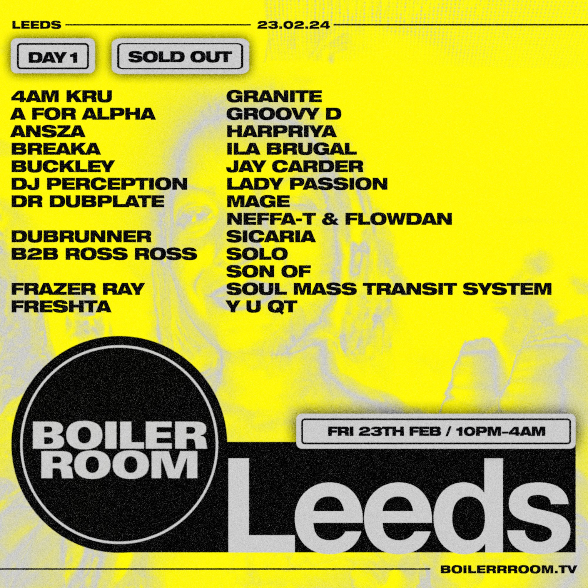 Flyer for event Leeds | Friday.