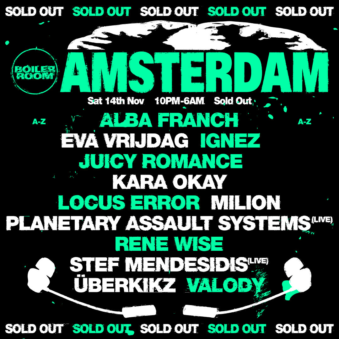 Flyer for event Amsterdam.