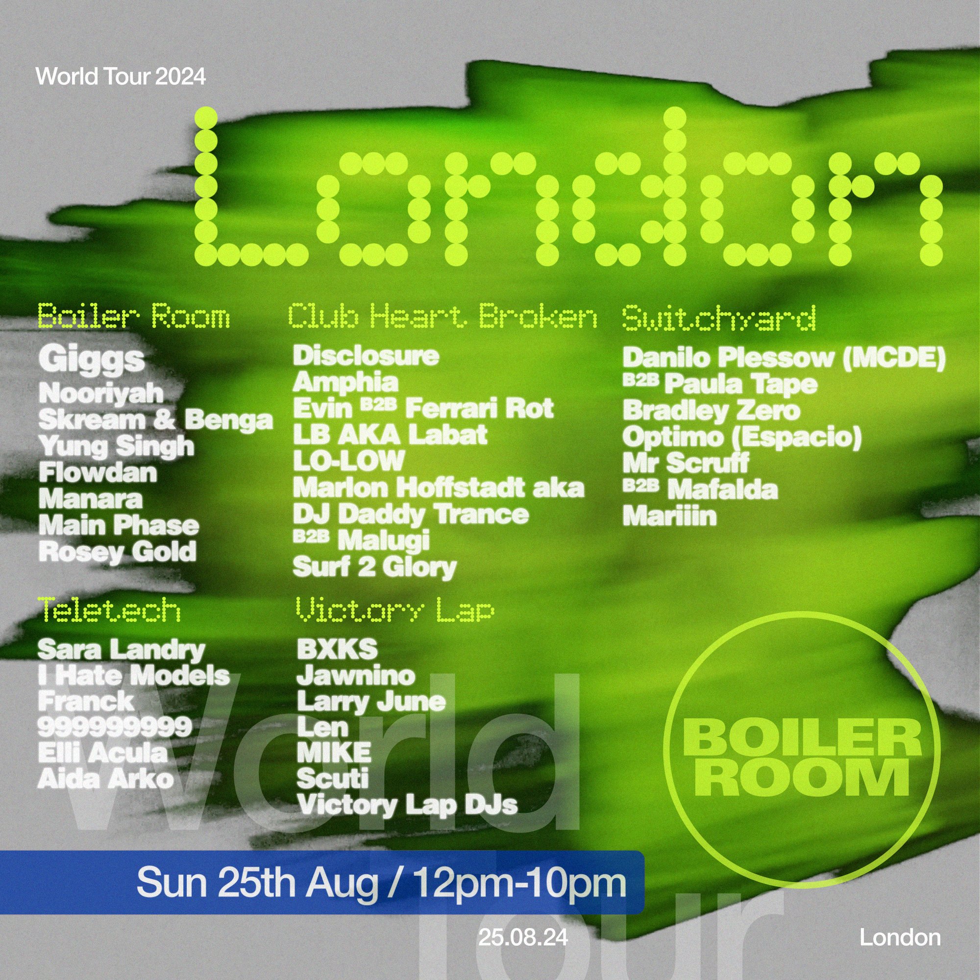 Flyer for event London.