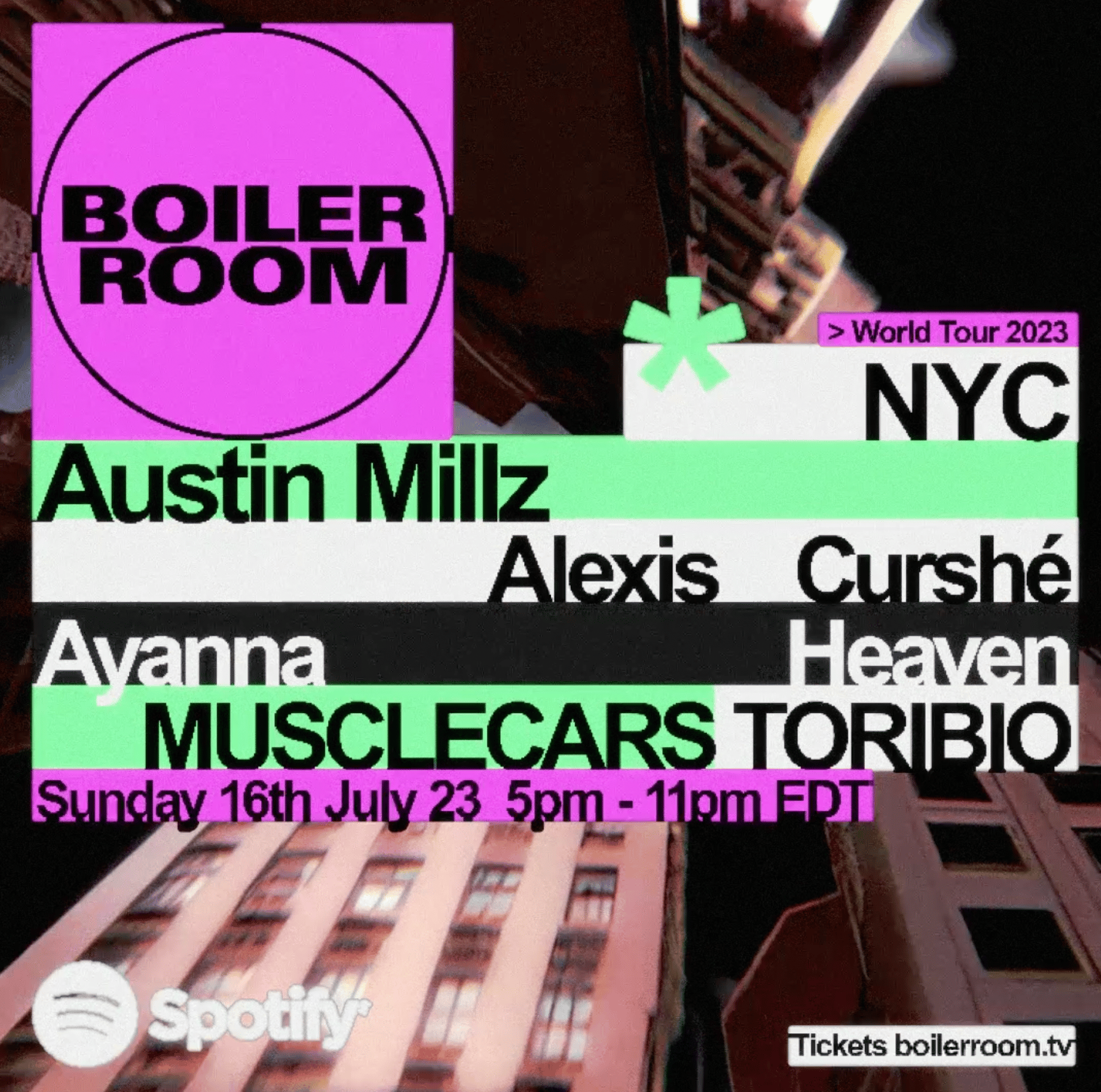 Flyer for event New York City.