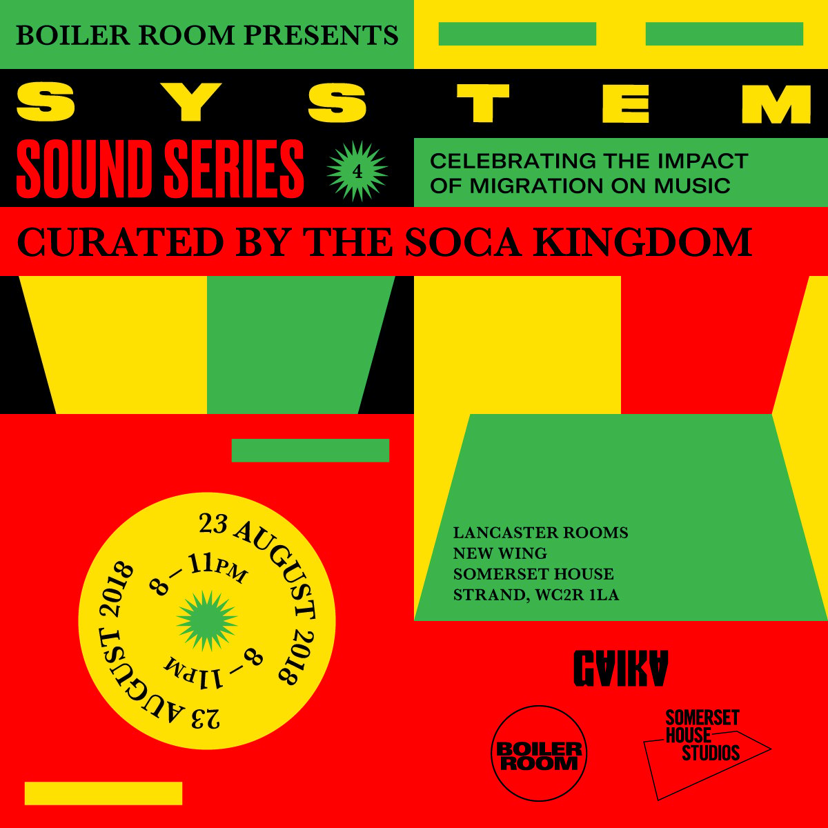 Flyer for event SYSTEM SOUND SERIES: THE SOCA KINGDOM.