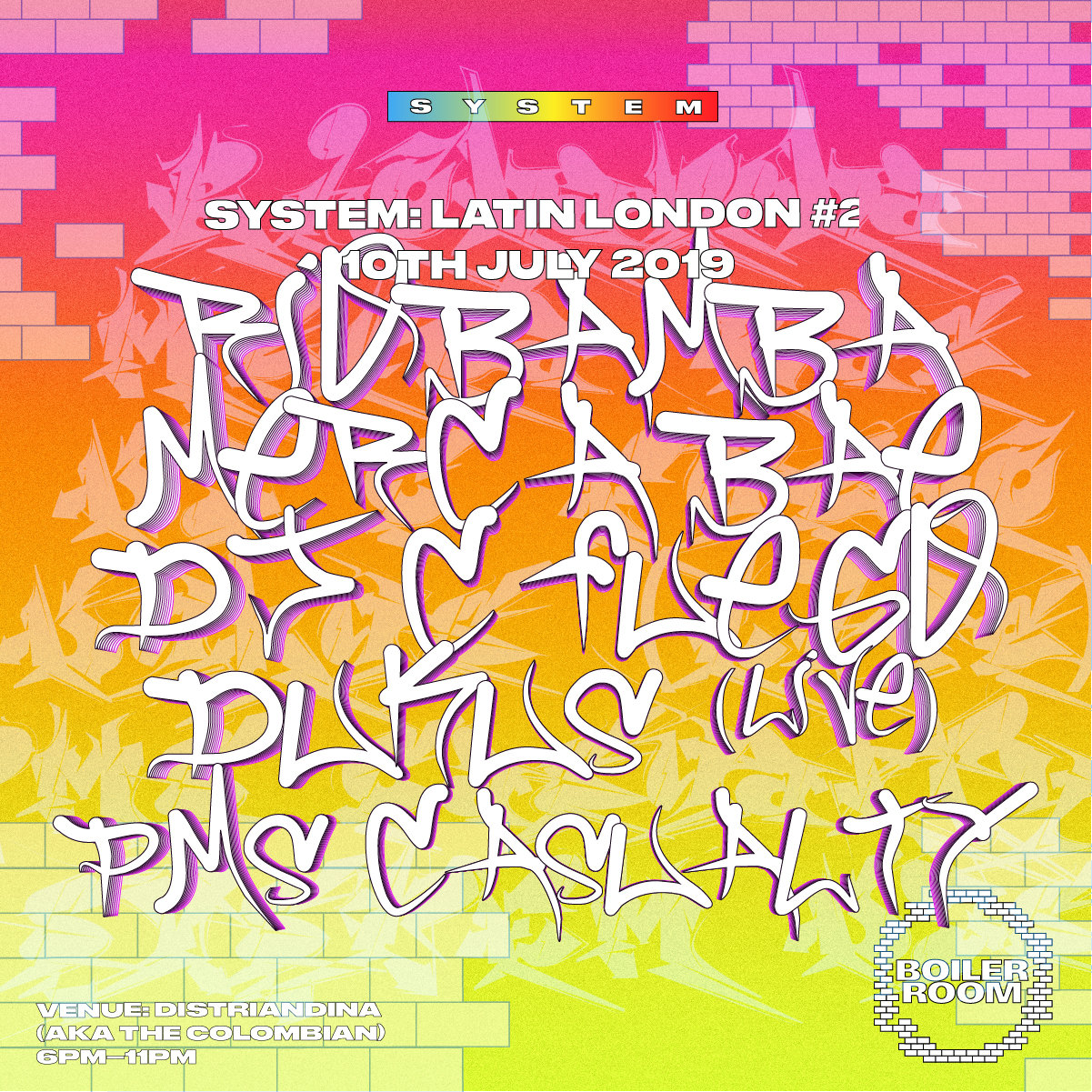 Flyer for event SYSTEM: Latin LDN #2.