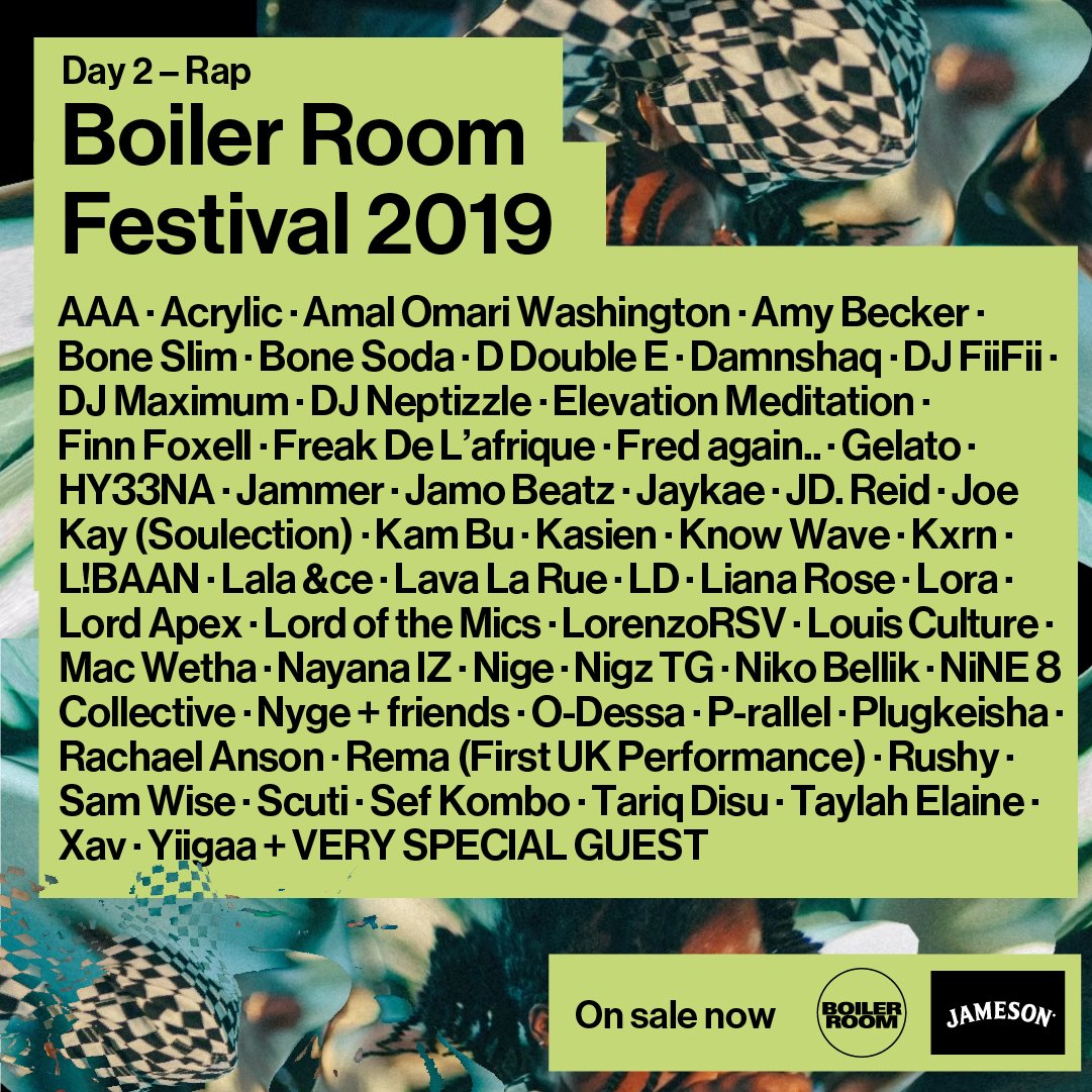 Flyer for event Boiler Room Festival Day 2: Rap.