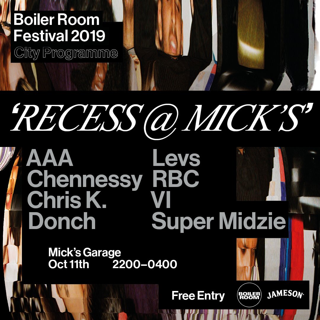 Flyer for event Boiler Room Festival: RECESS.