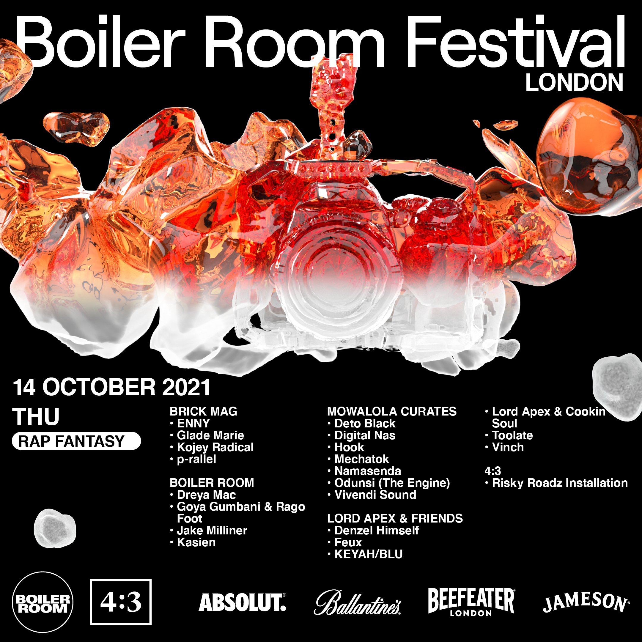 Flyer for event Thu: Rap Fantasy | Boiler Room Festival London.