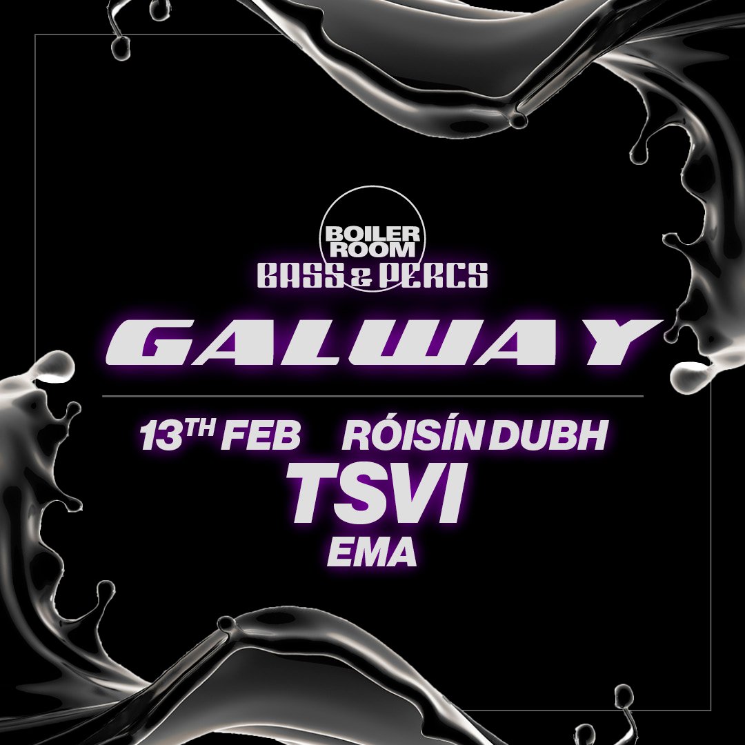 Flyer for event Bass & Percs Tour: Galway.