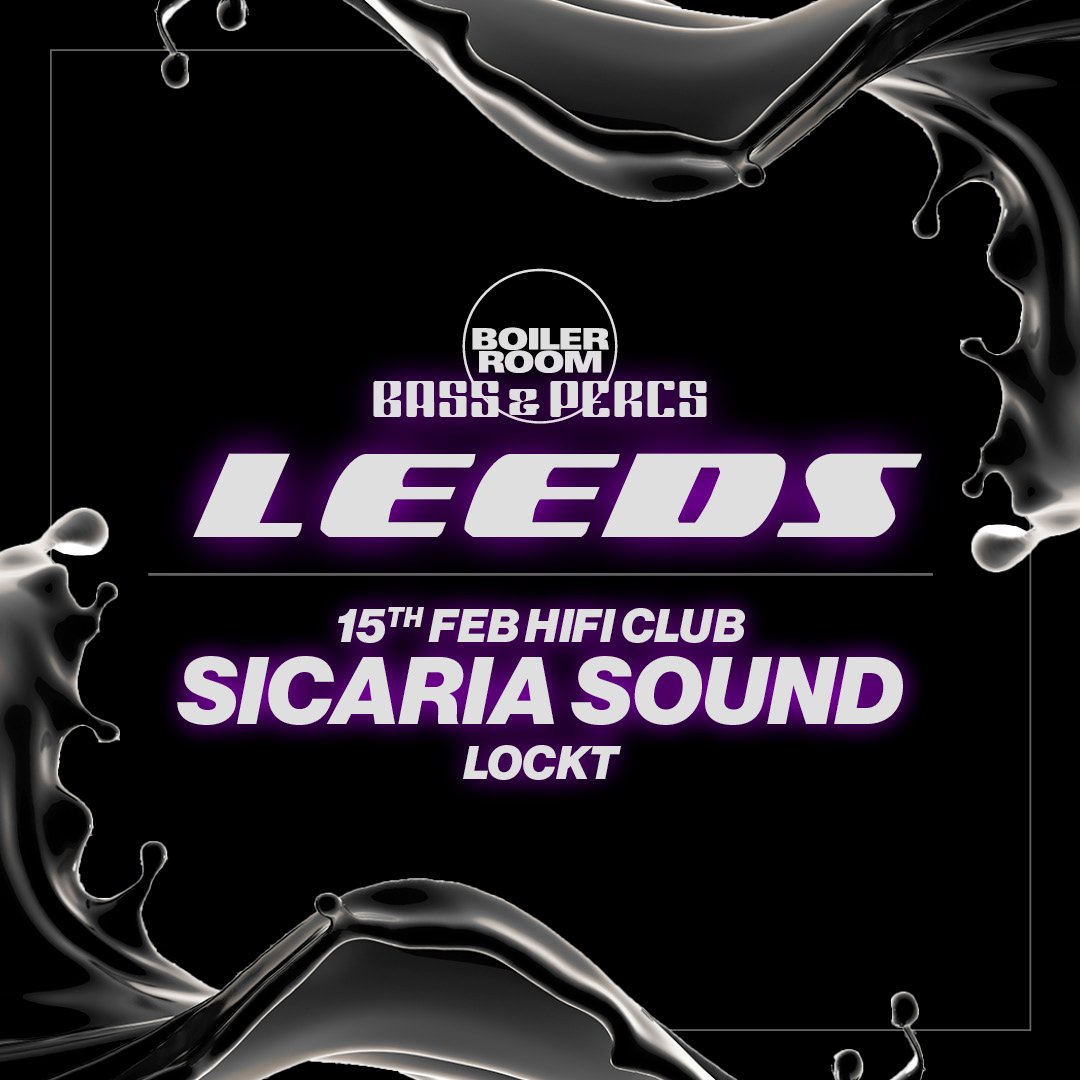 Flyer for event Bass & Percs Tour: Leeds.