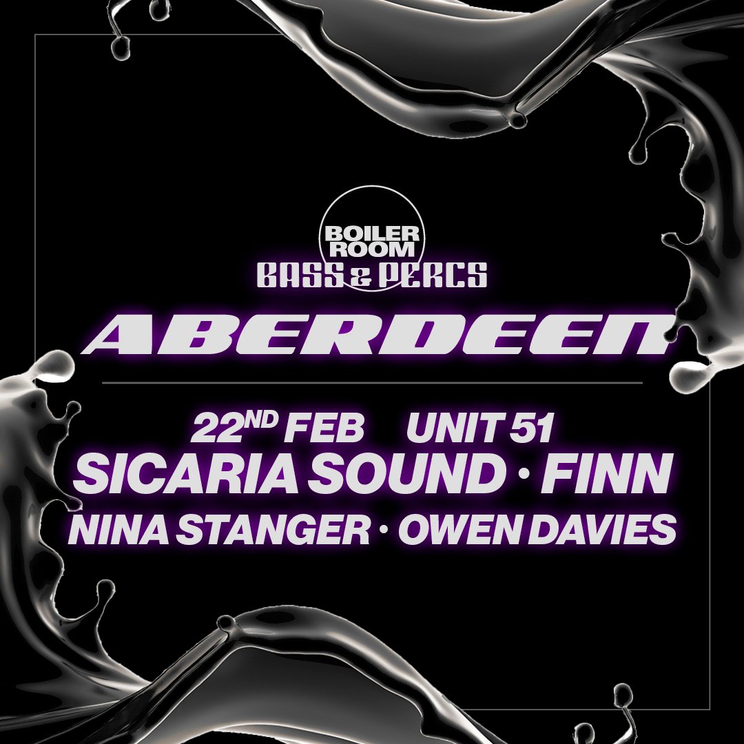 Flyer for event Bass & Percs Tour: Aberdeen.