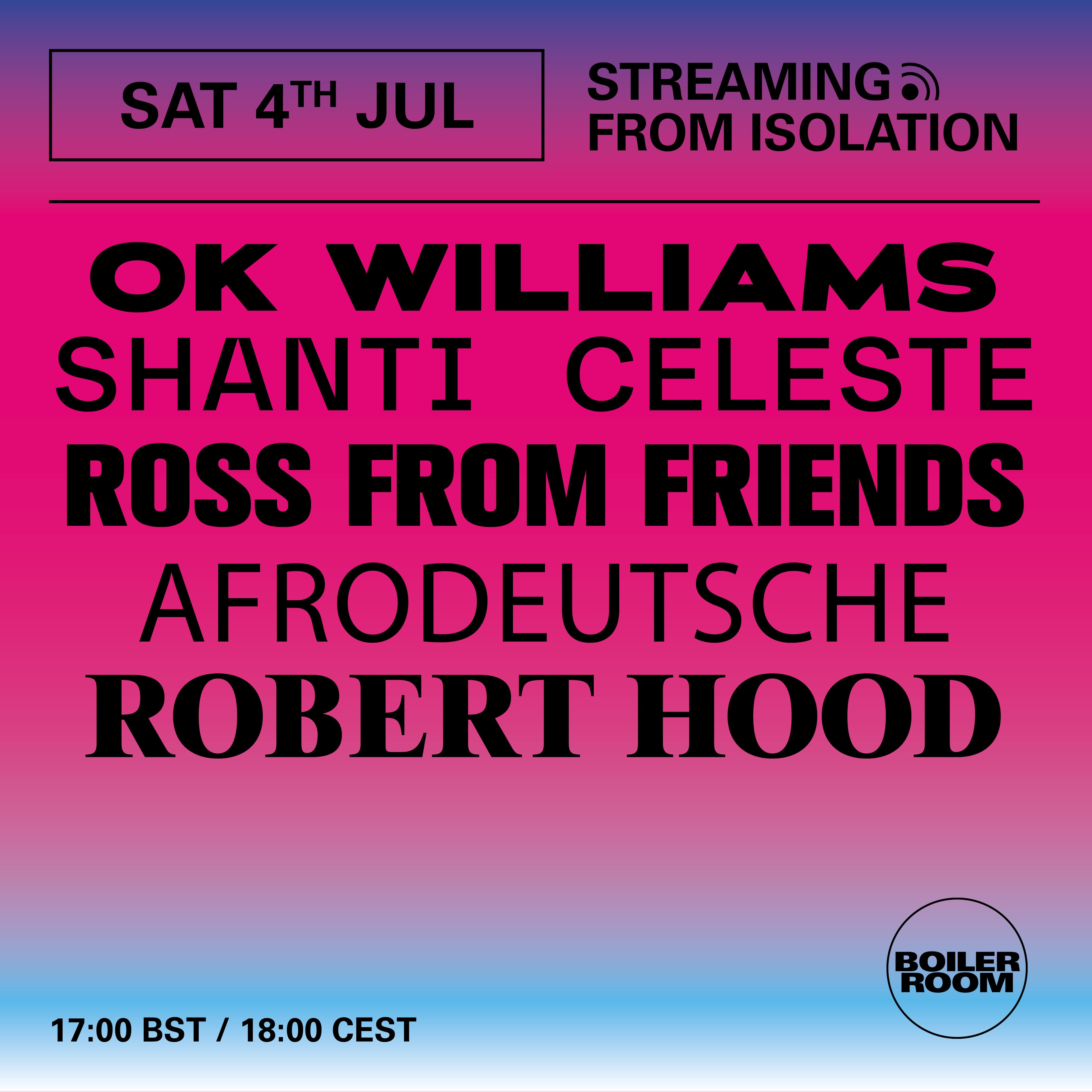 Flyer for event Streaming From Isolation: Boiler Zoom.