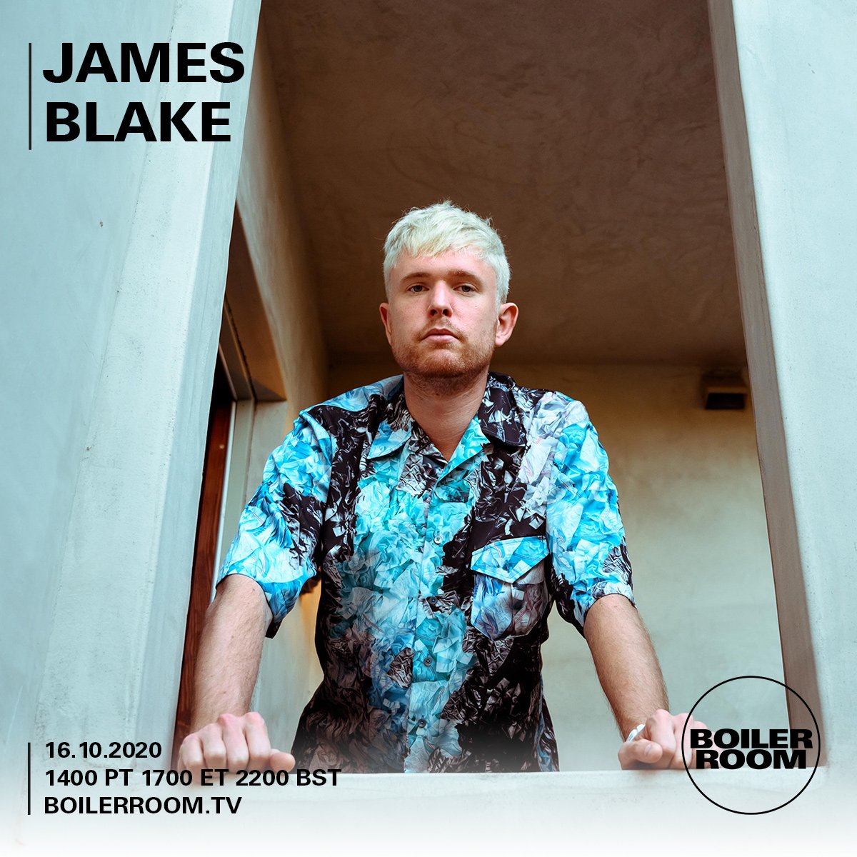 Flyer for event James Blake  pres. "Before" | Boiler Room.