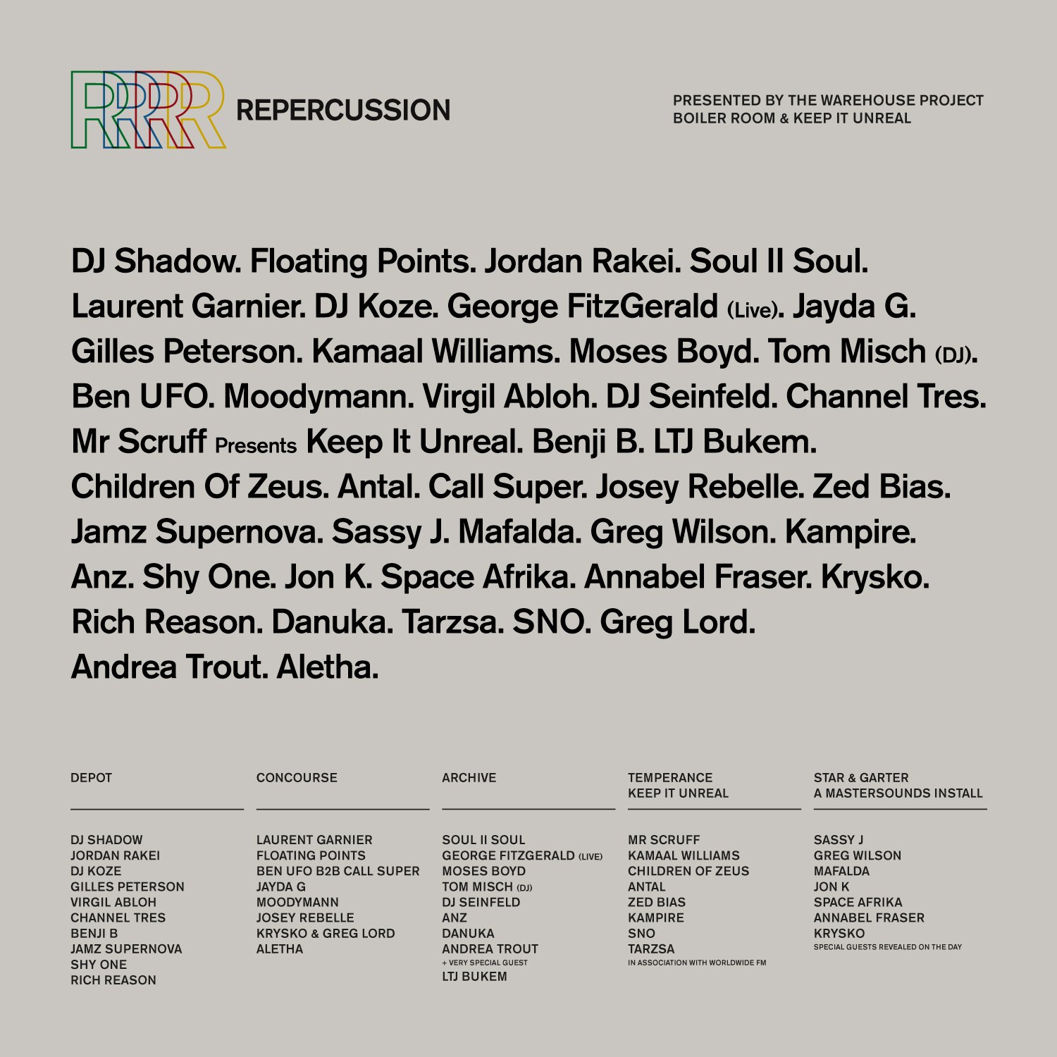 Flyer for event Repercussion.