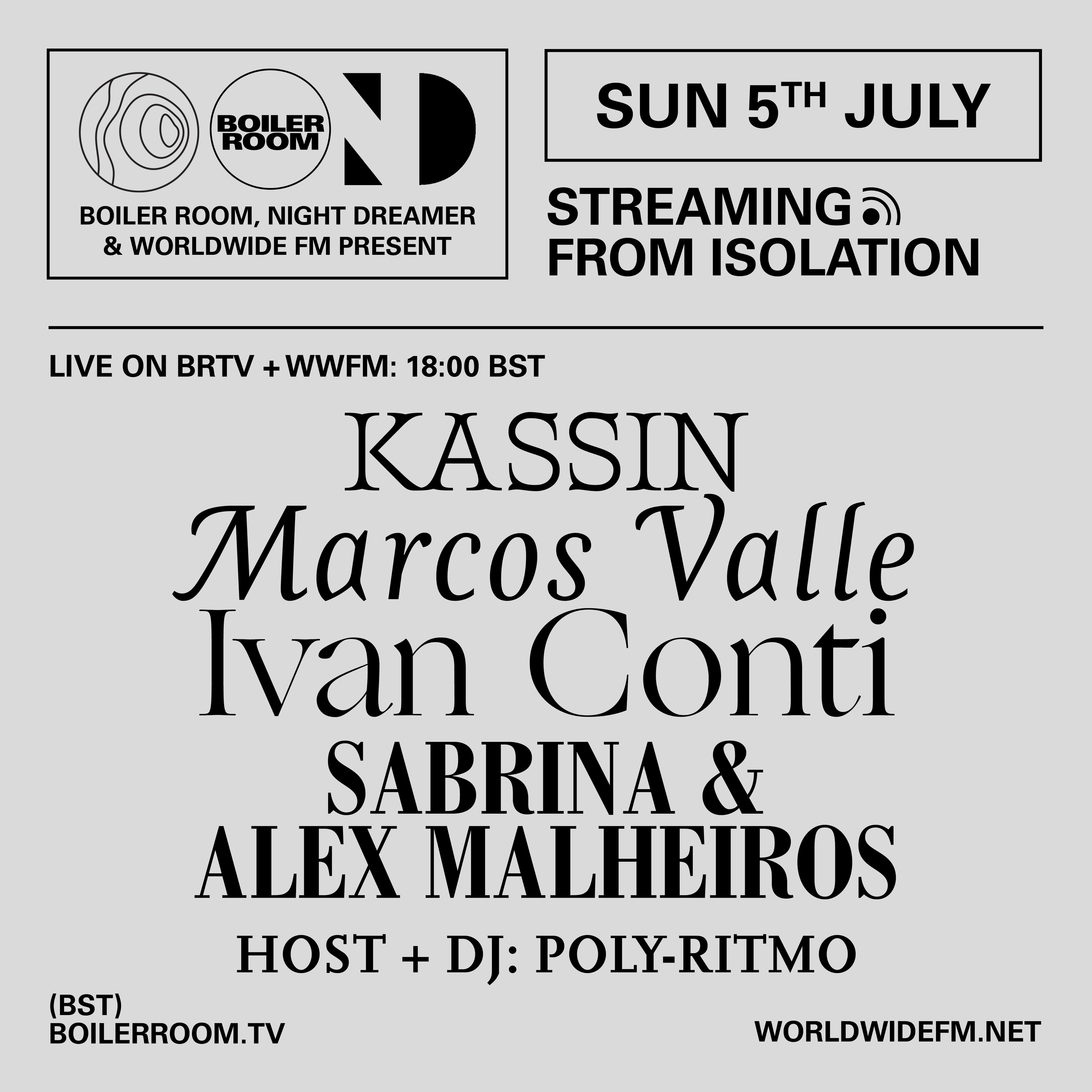 Flyer for event Streaming From Isolation with Night Dreamer & Worldwide FM - #17.