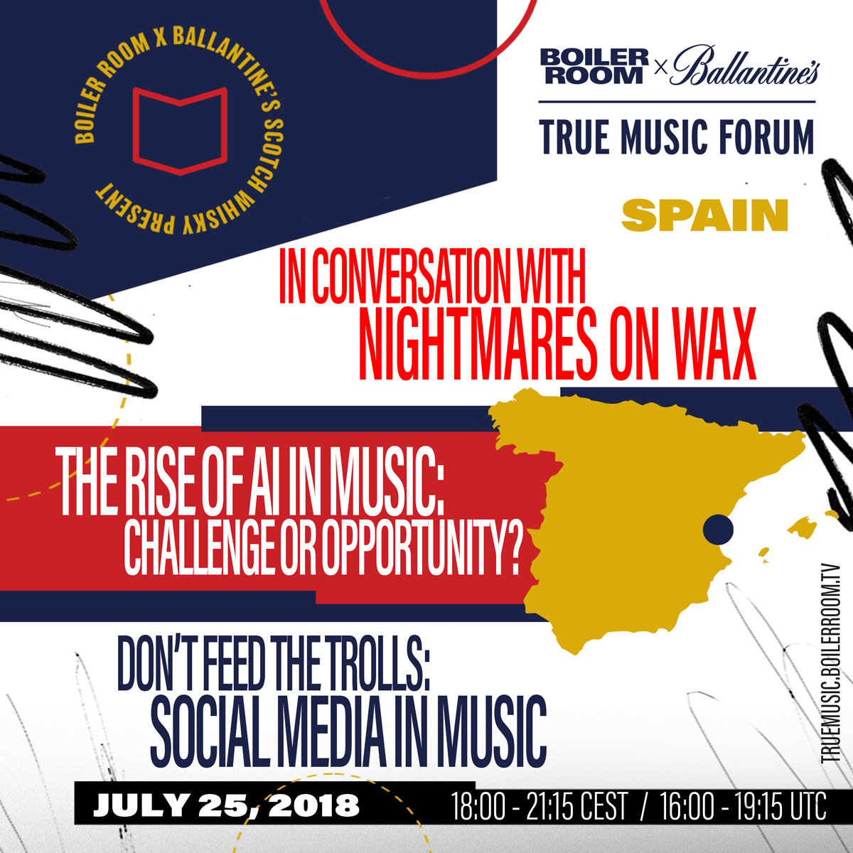 Flyer for event True Music Hybrid Sounds: Spain Forum.