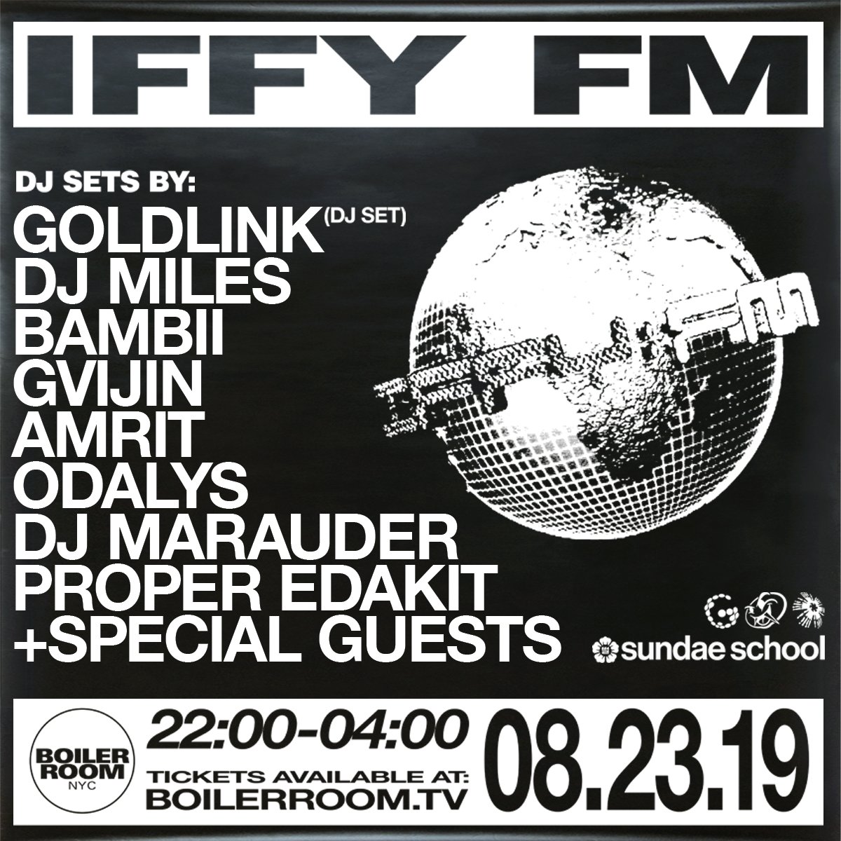 Flyer for event IFFY FM LIVE: SOUNDS OF THE DIASPORA.