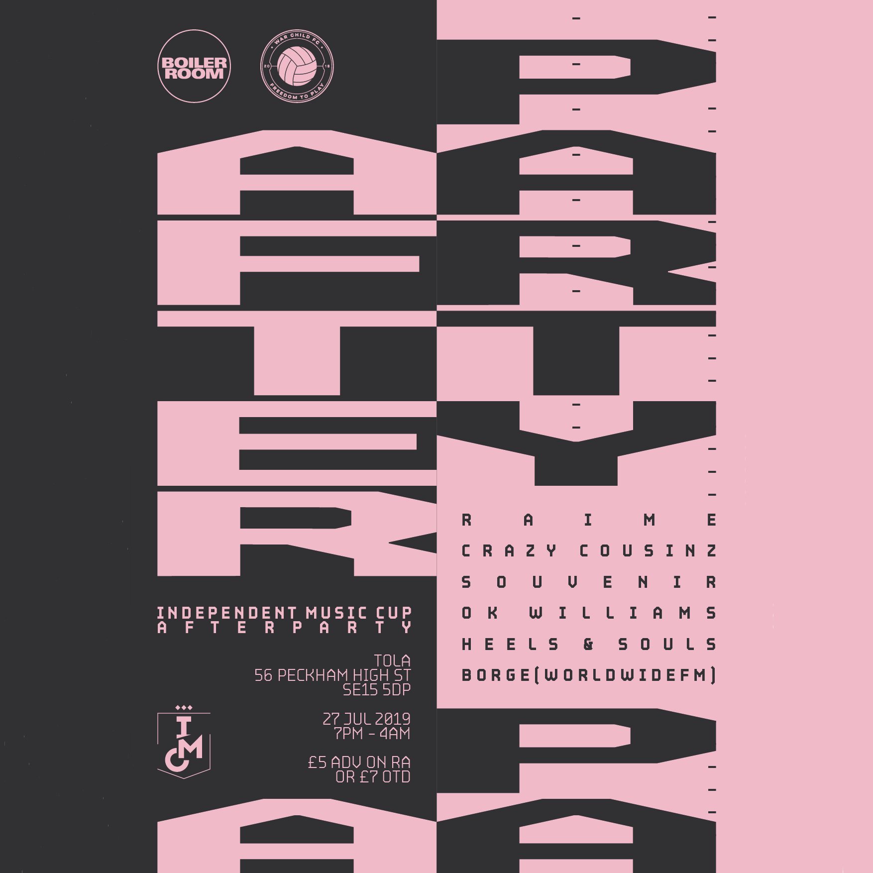 Flyer for event Independent Music Cup Afterparty.
