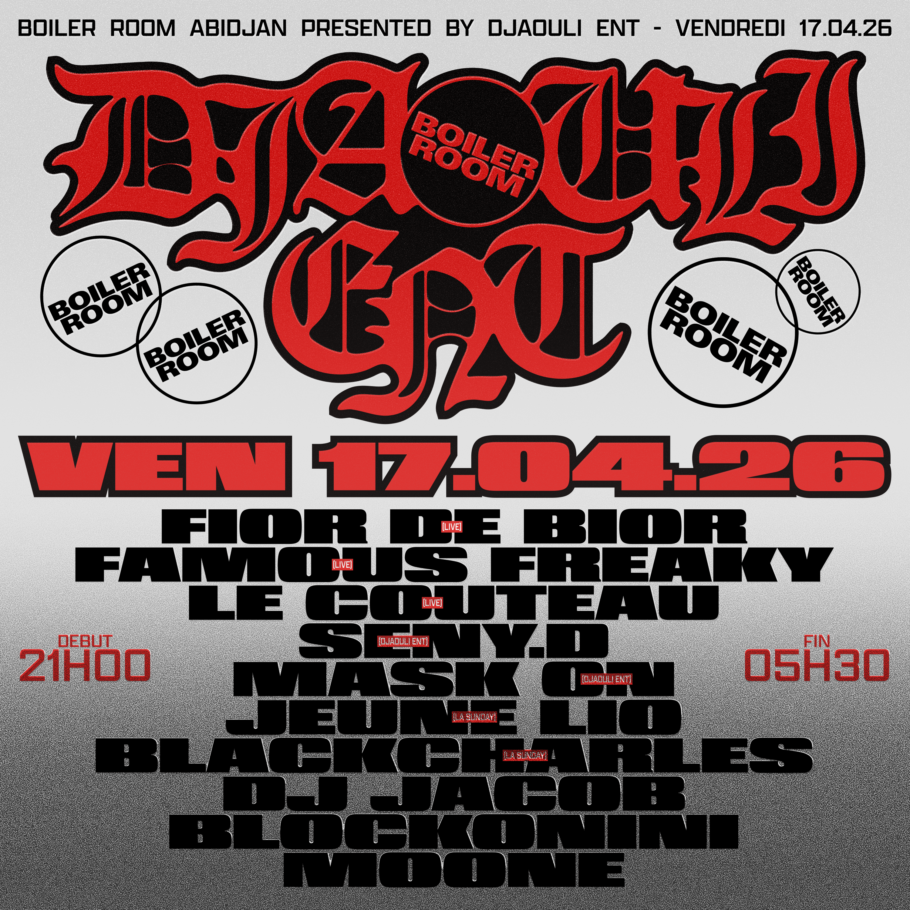 Flyer for event Abidjan: Djaouli.