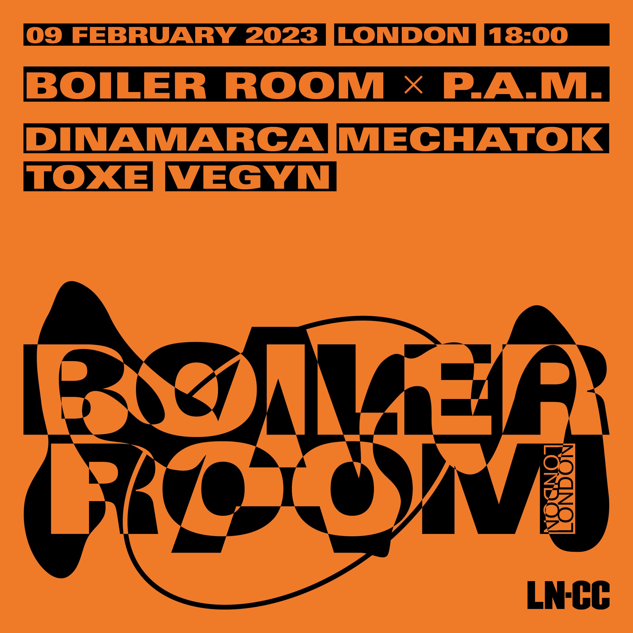 Flyer for event London: P.A.M..
