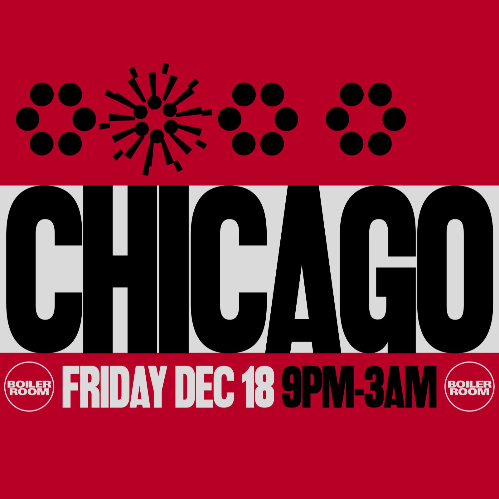 Flyer for event Chicago.