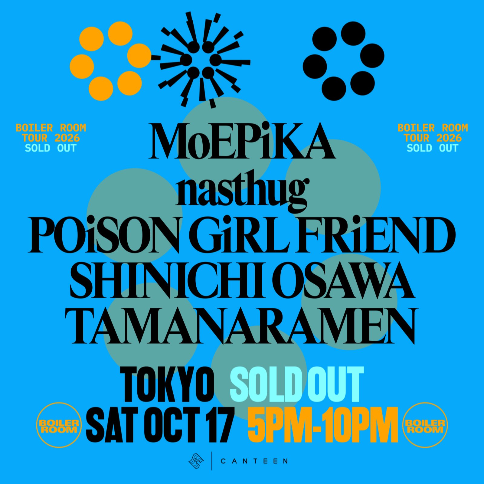 Flyer for event Tokyo | Saturday.