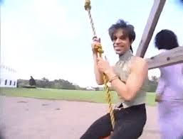 Photo of set Mel B & Prince.