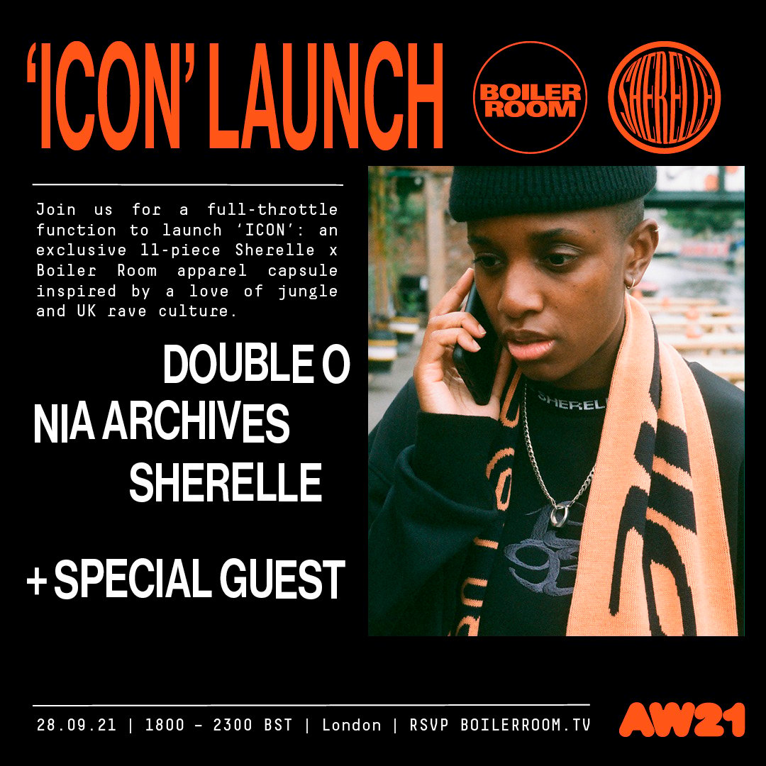 Flyer for event Boiler Room x Sherelle: 'ICON' launch.