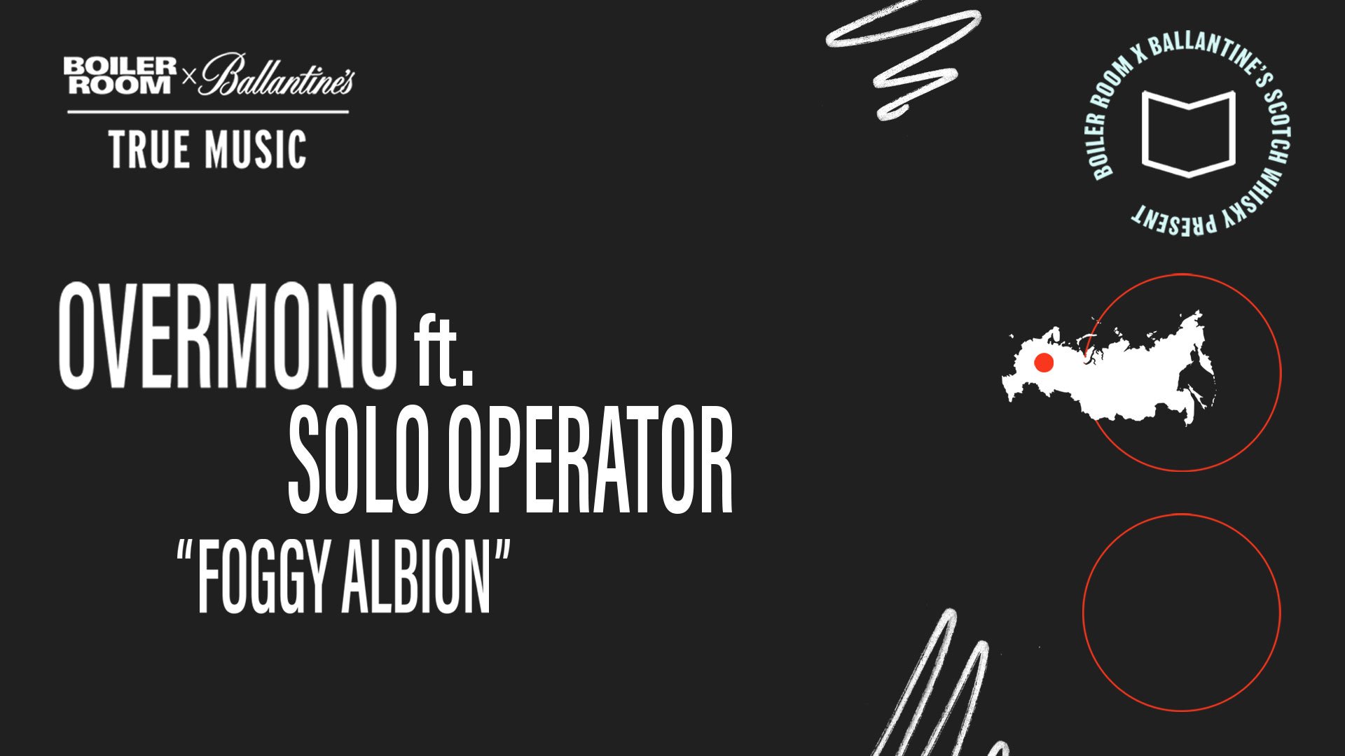 Flyer for event Overmono x Solo Operator - Foggy Albion.